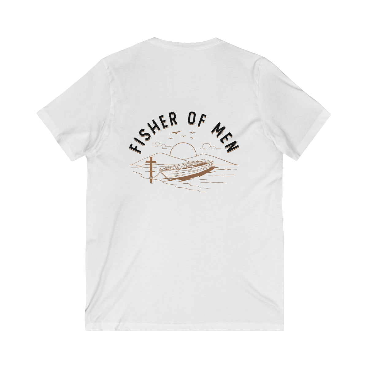 Fisher of Men - Unisex Jersey Short Sleeve V-Neck Tee