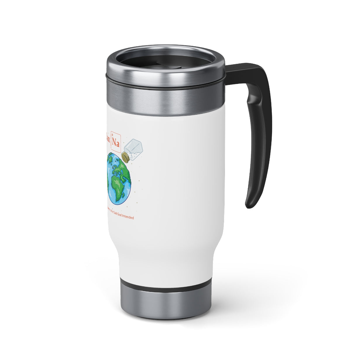 Man Na - Stainless Steel Travel Mug with Handle, 14oz