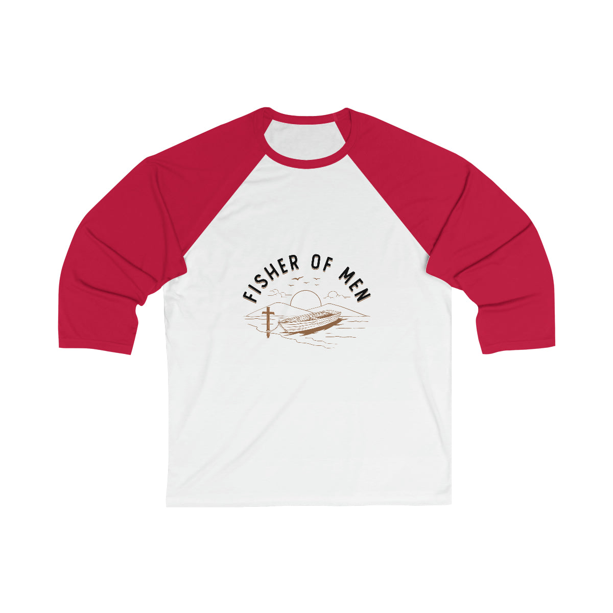 Fisher of Men - Unisex 3\4 Sleeve Baseball Tee